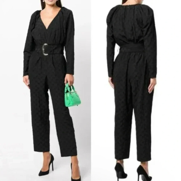 Tanya Taylor Black Talisia Jumpsuit - Picture 1 of 8